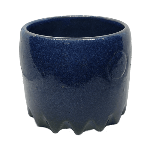 Macetero de Cerámica Gres Fantasma de Pacman Azul - Imagen 3
