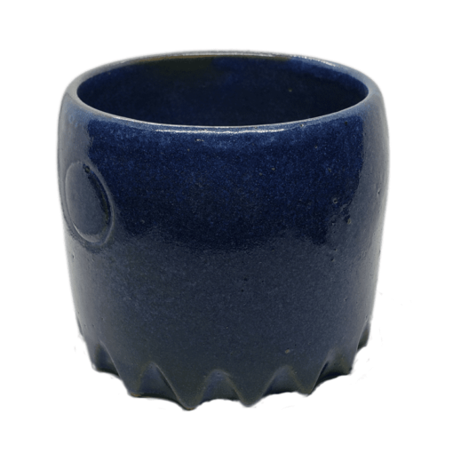 Macetero de Cerámica Gres Fantasma de Pacman Azul - Imagen 2