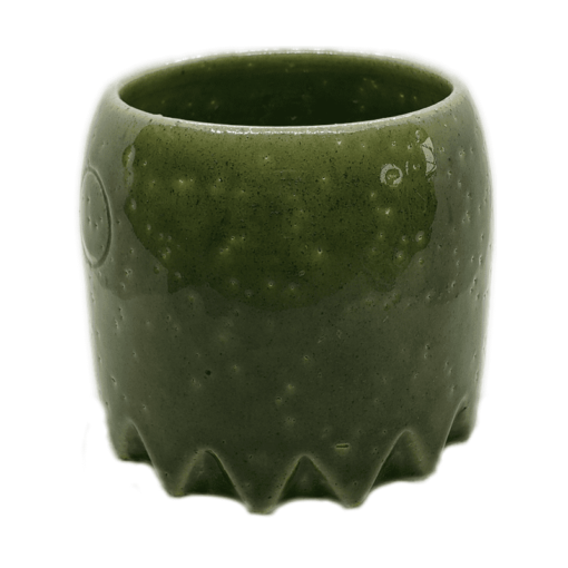 Macetero de Cerámica Gres Fantasma de Pacman Verde - Imagen 3
