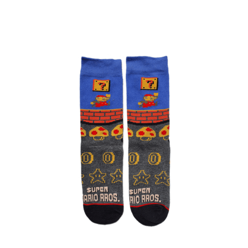 Calcetines Gamer Gris Super Mario Stage 1