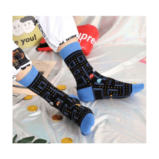 Calcetines Gamer Negro Pacman Arcade - Imagen 2