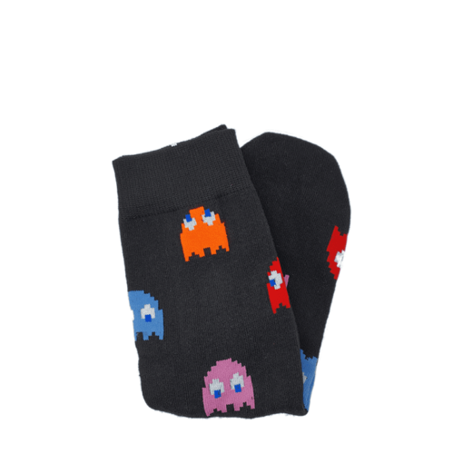 Calcetines Gamer Negro Pacman Fantasmas