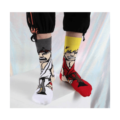 Calcetines Gamer Videojuegos Street Fighter Ryu Ken - Imagen 3