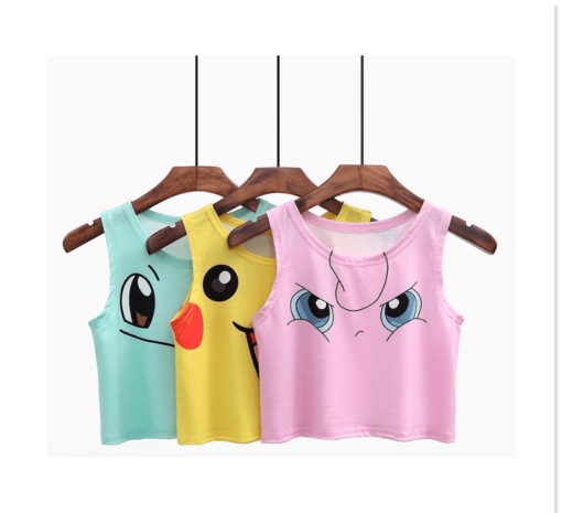 Poleras sin manga Pokemon - Talla única
