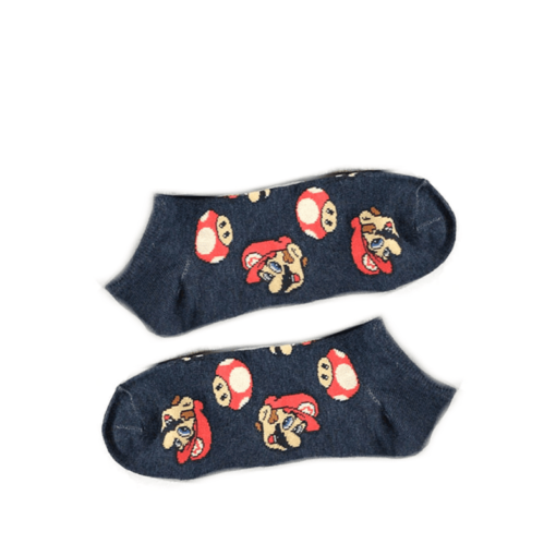 Calcetines cortos azul marino Mario Toad