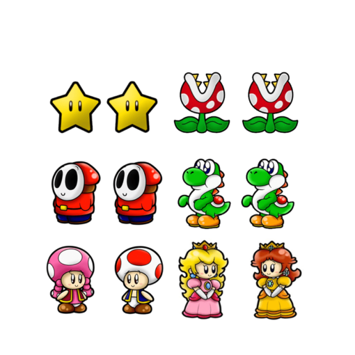 Aros Super Mario Bros Acrílico