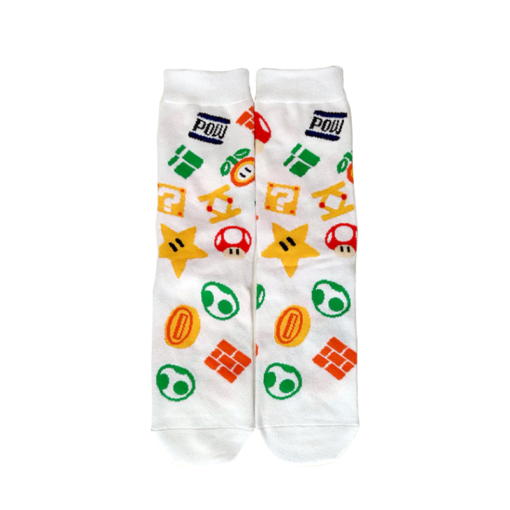 Calcetines blancos Super Mario - Power ups